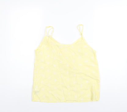 Womens UK Size 10 H&M Yellow Camisole T-Shirt