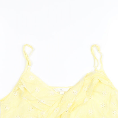 Womens UK Size 10 H&M Yellow Camisole T-Shirt
