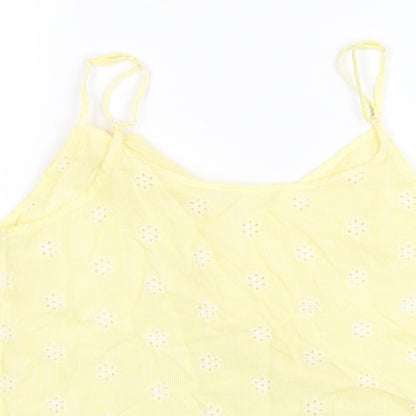 Womens UK Size 10 H&M Yellow Camisole T-Shirt