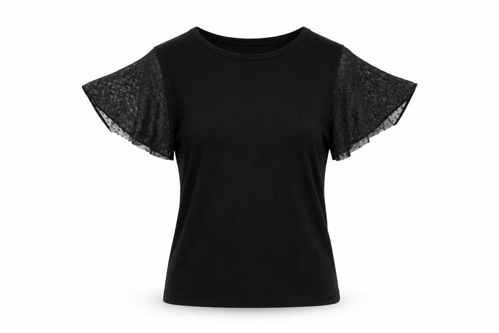 Womens UK Size 8 PRETTYLITTLETHING Black Basic T-Shirt