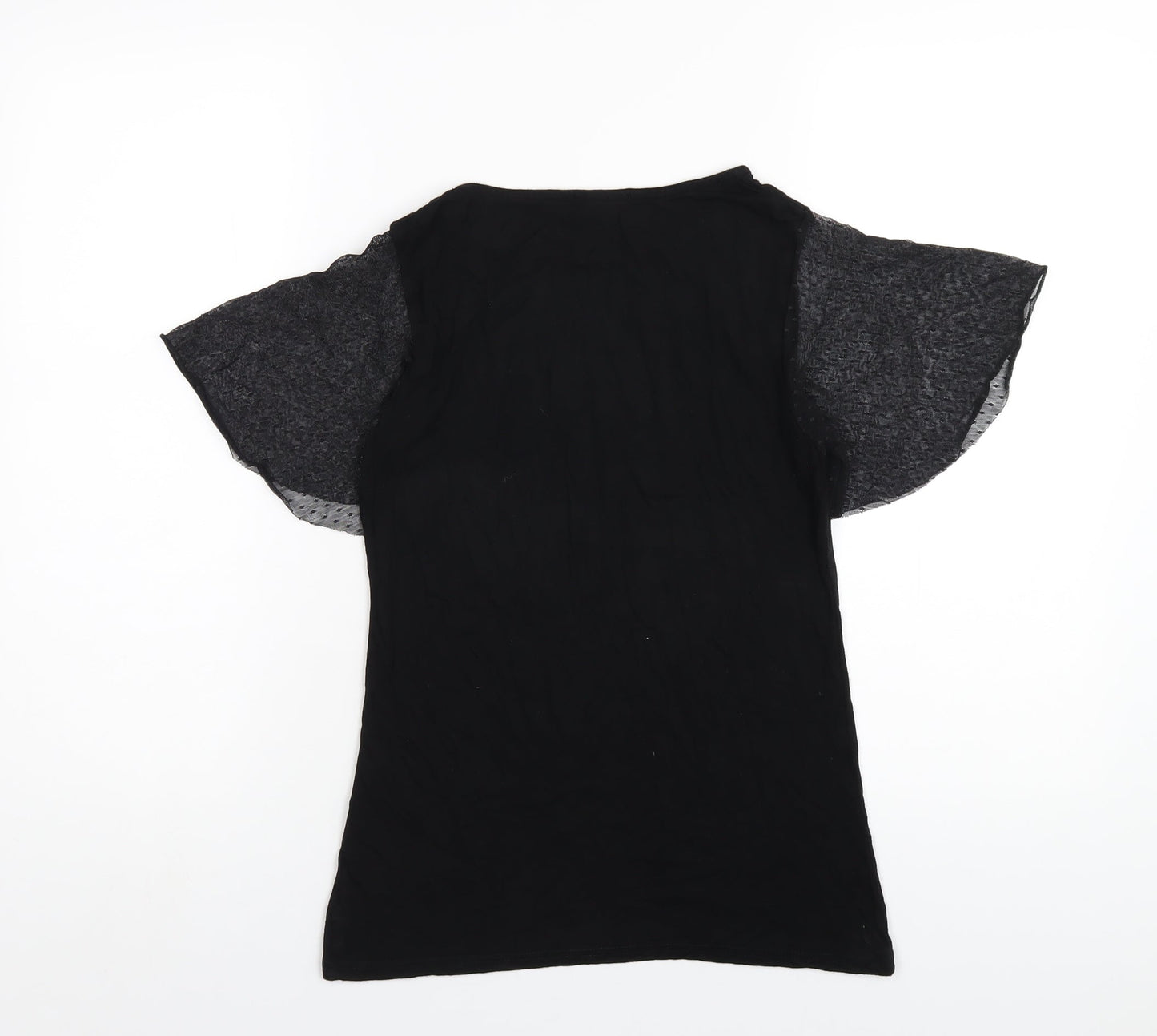 Womens UK Size 8 PRETTYLITTLETHING Black Basic T-Shirt