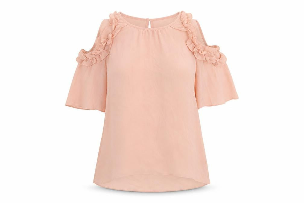 Womens UK Size 10 River Island Pink Basic T-Shirt