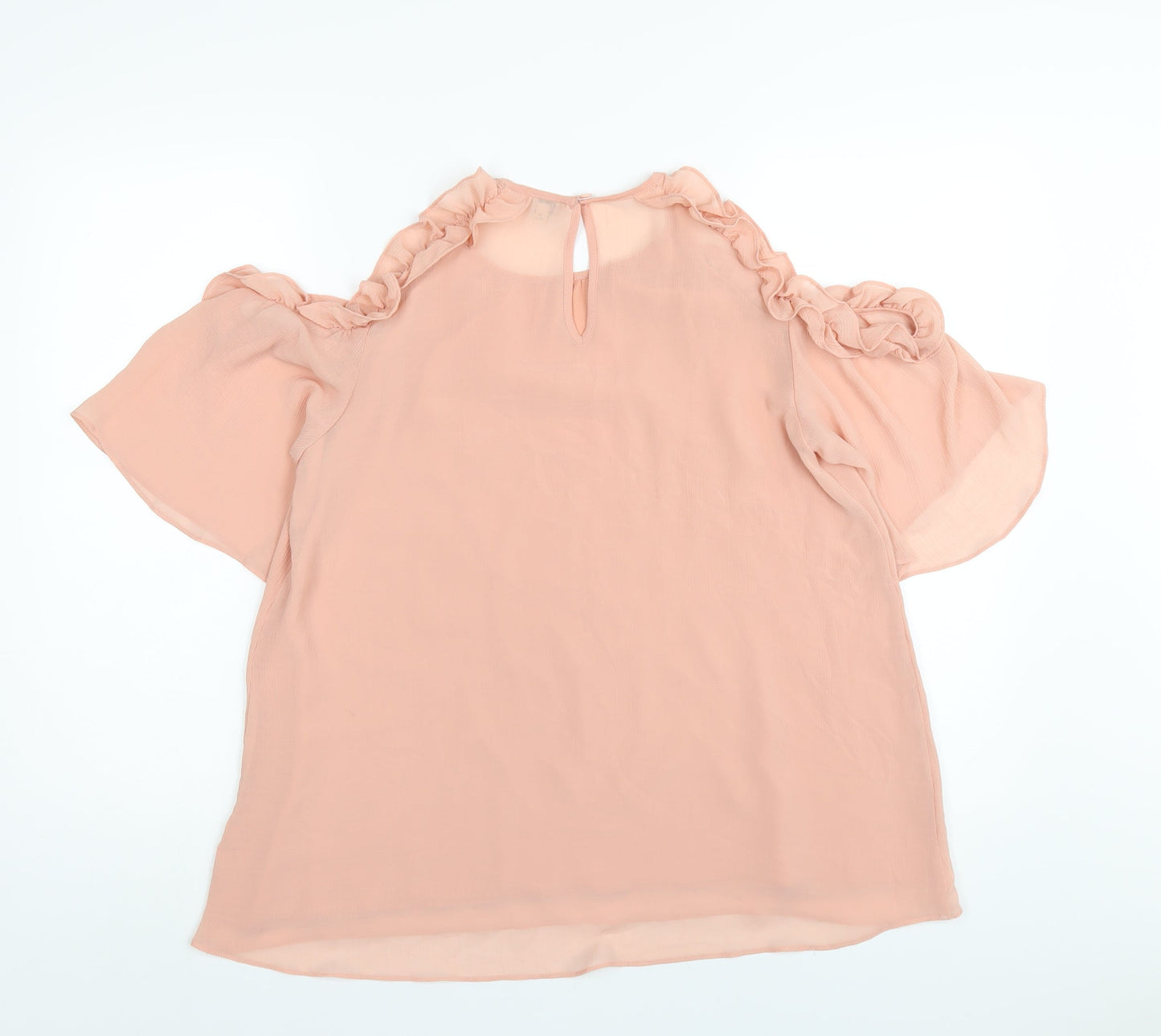 Womens UK Size 10 River Island Pink Basic T-Shirt