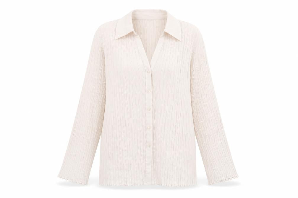 Womens UK Size M Nicola Ivory Basic Button-Up