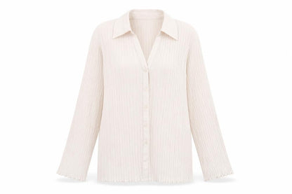 Womens UK Size M Nicola Ivory Basic Button-Up