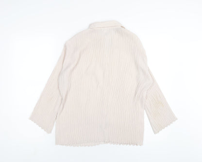 Womens UK Size M Nicola Ivory Basic Button-Up