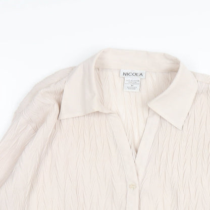 Womens UK Size M Nicola Ivory Basic Button-Up