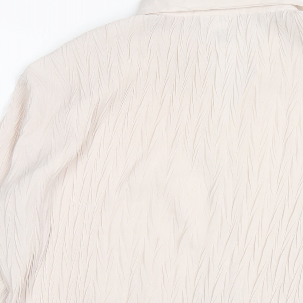 Womens UK Size M Nicola Ivory Basic Button-Up