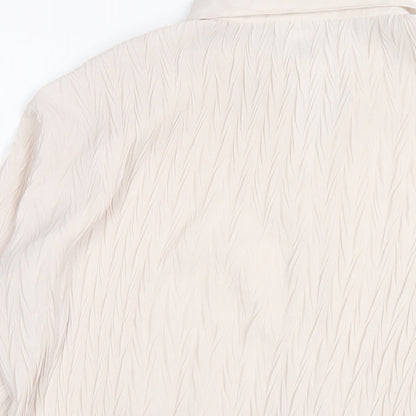 Womens UK Size M Nicola Ivory Basic Button-Up