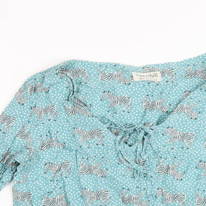 Womens UK Size 10 Sugarhill Blue Basic T-Shirt