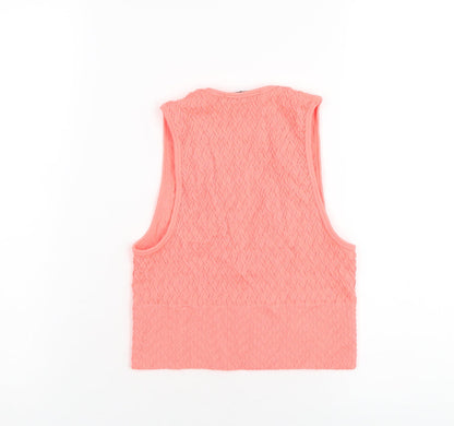 Womens UK Size XS Dunnes Stores Orange Cropped Tank