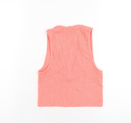 Womens UK Size XS Dunnes Stores Orange Cropped Tank