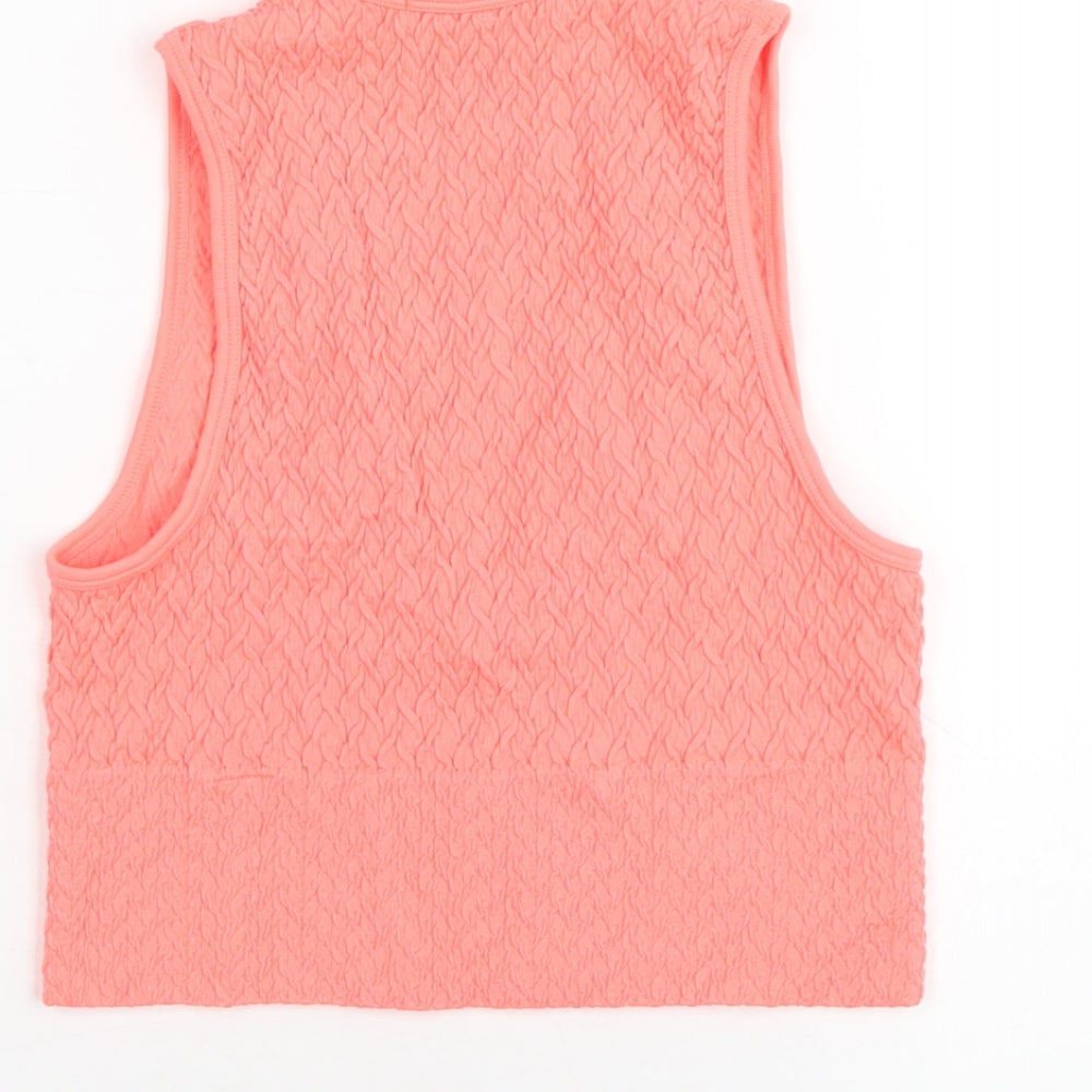 Womens UK Size XS Dunnes Stores Orange Cropped Tank