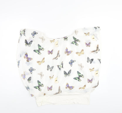 Womens UK Size 12 Izabel London White Basic Blouse
