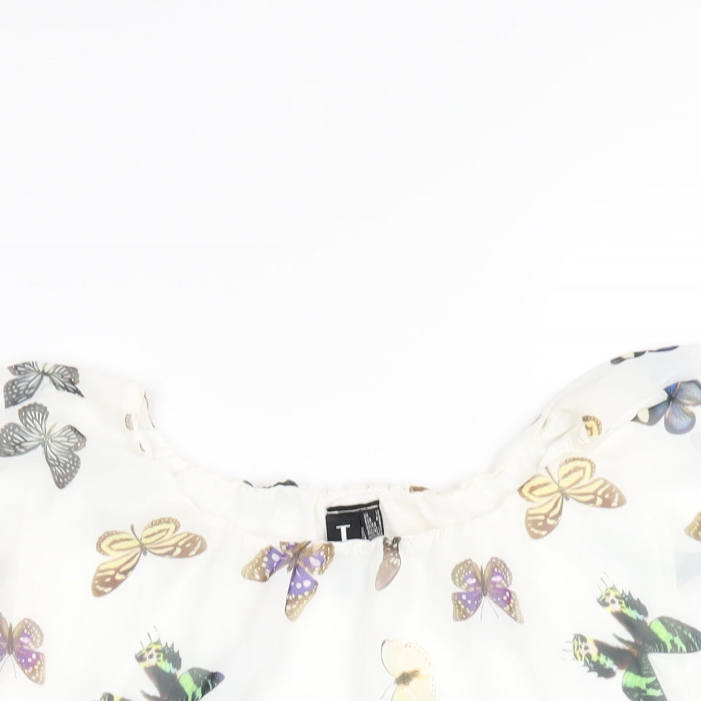 Womens UK Size 12 Izabel London White Basic Blouse