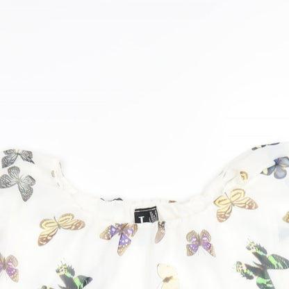 Womens UK Size 12 Izabel London White Basic Blouse