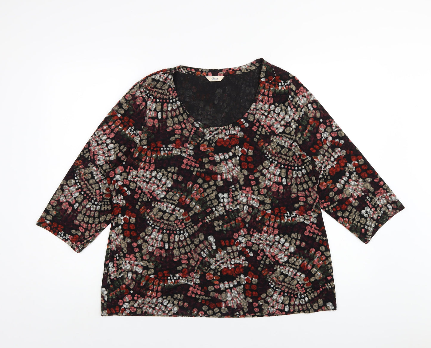 Womens UK Size 18 Classic Multicoloured Basic T-Shirt
