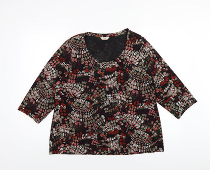 Womens UK Size 18 Classic Multicoloured Basic T-Shirt
