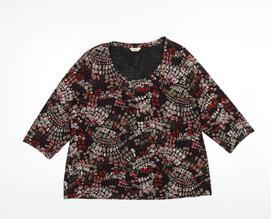 Womens UK Size 18 Classic Multicoloured Basic T-Shirt