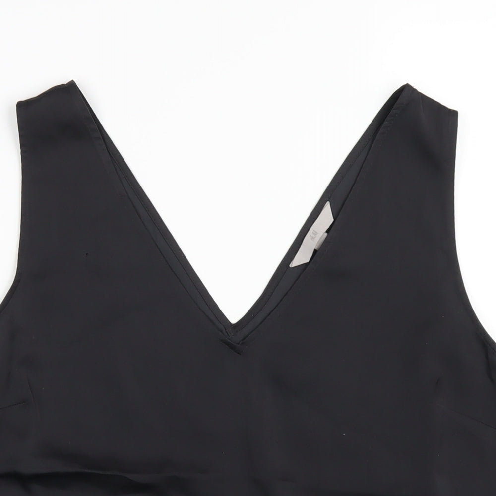 Womens UK Size M H&M Black Basic Tank