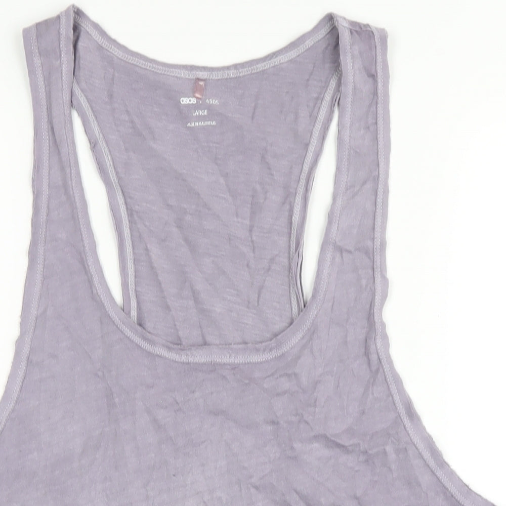 Womens UK Size L ASOS Purple Basic Tank