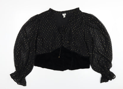 Womens UK Size 18 River Island Black Basic Blouse