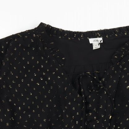 Womens UK Size 18 River Island Black Basic Blouse