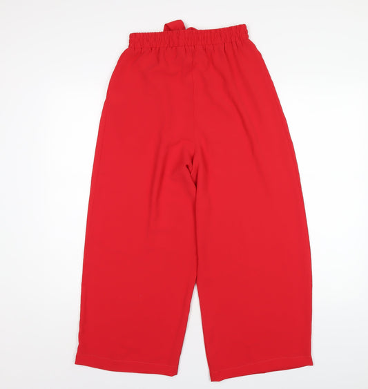Womens UK Size M Zara Regular Fit  Red Trousers
