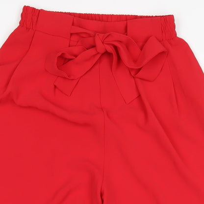 Womens UK Size M Zara Regular Fit  Red Trousers