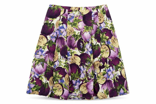 Madeline Womens Multicoloured Geometric Cotton A-Line Skirt Size 16 Zip