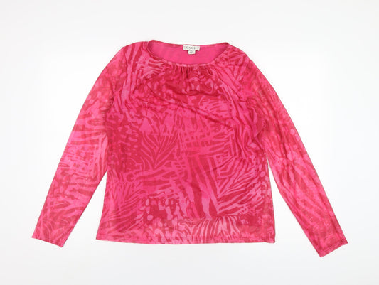 Womens UK Size L Oasis Pink Basic T-Shirt