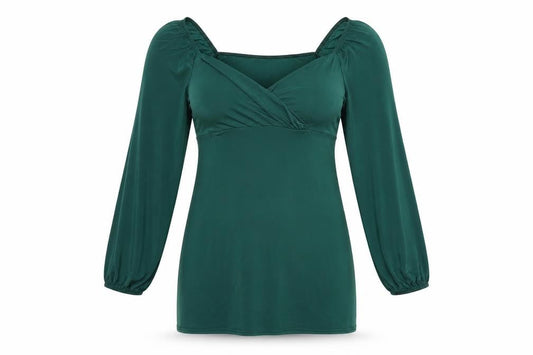 Femme Luxe Womens Green Polyester Bodycon Size 12 Off the Shoulder Pullover