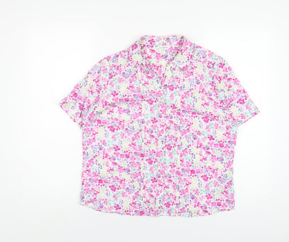 Womens UK Size 12 Marks and Spencer Multicoloured Basic Button-Up