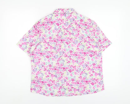 Womens UK Size 12 Marks and Spencer Multicoloured Basic Button-Up