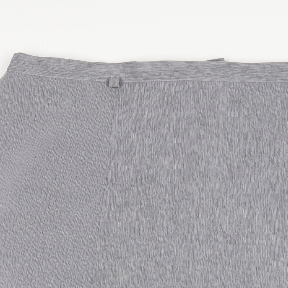 Berkertex Womens Grey Polyester A-Line Skirt Size 20 Zip