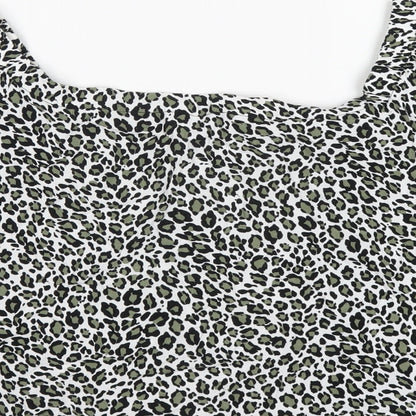 Womens UK Size 12 New Look Green Basic T-Shirt