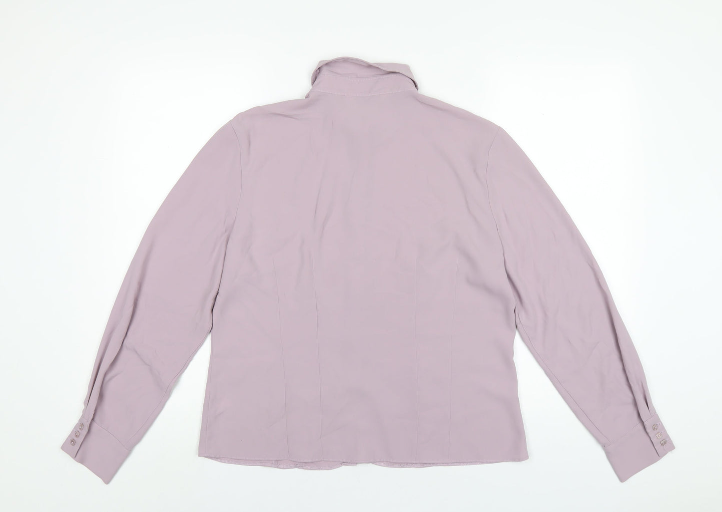 Womens UK Size 14 BHS Purple Basic Button-Up
