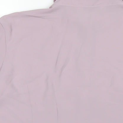 Womens UK Size 14 BHS Purple Basic Button-Up
