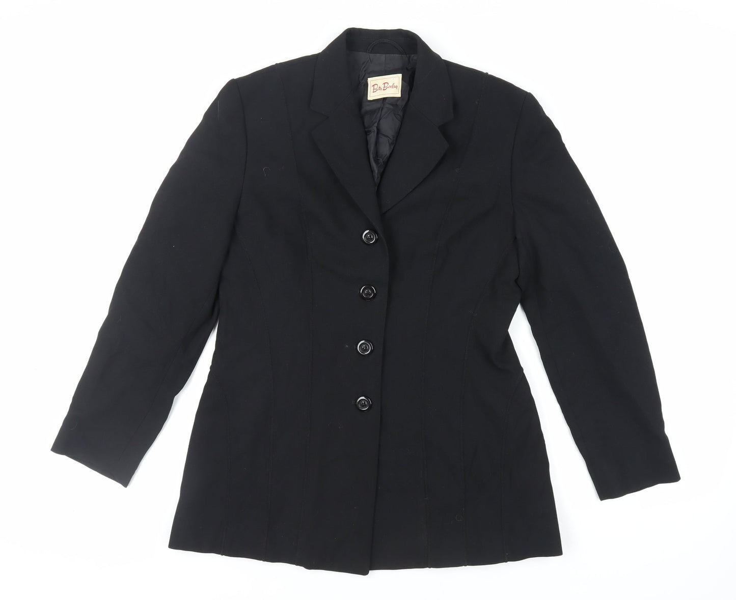 Betty Barclay Womens Black Jacket Blazer Size 8 Button - Vintage