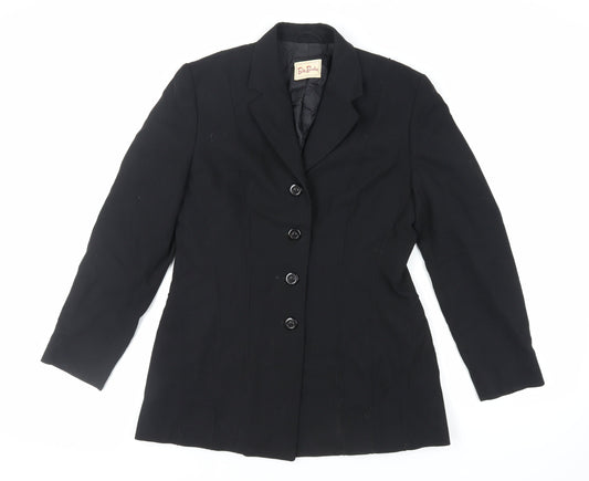 Betty Barclay Womens Black Jacket Blazer Size 8 Button - Vintage