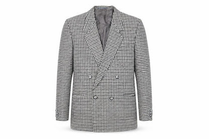 Matthews Mens Black Geometric Wool Jacket Blazer Size 38 Regular