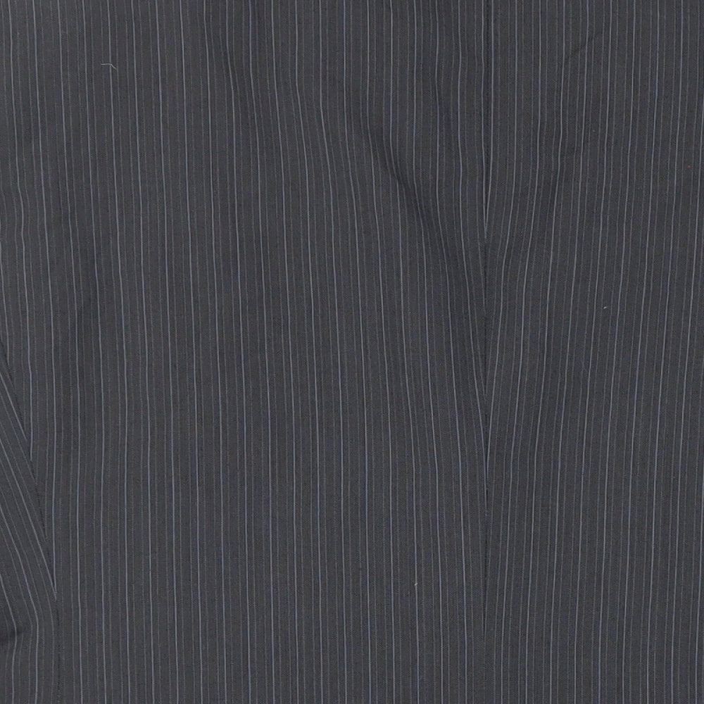 Autograph Mens Grey Striped Polyester Jacket Suit Jacket Size 46 Regular