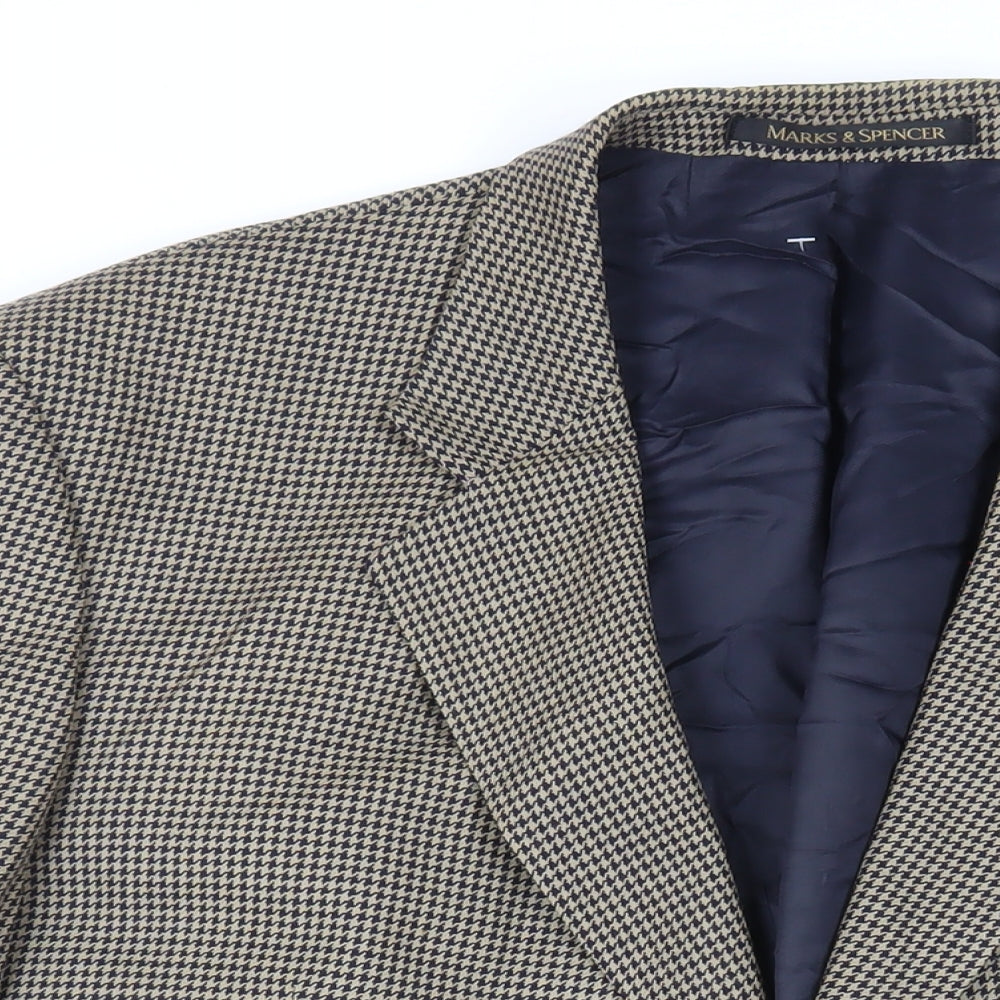 Mens UK Size 46 Marks and Spencer Regular Beige Suit Jacket