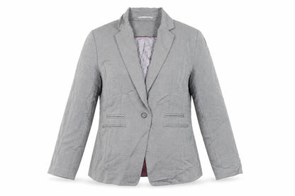 Marks & Spencer Womens Grey Jacket Blazer Size 14 Button