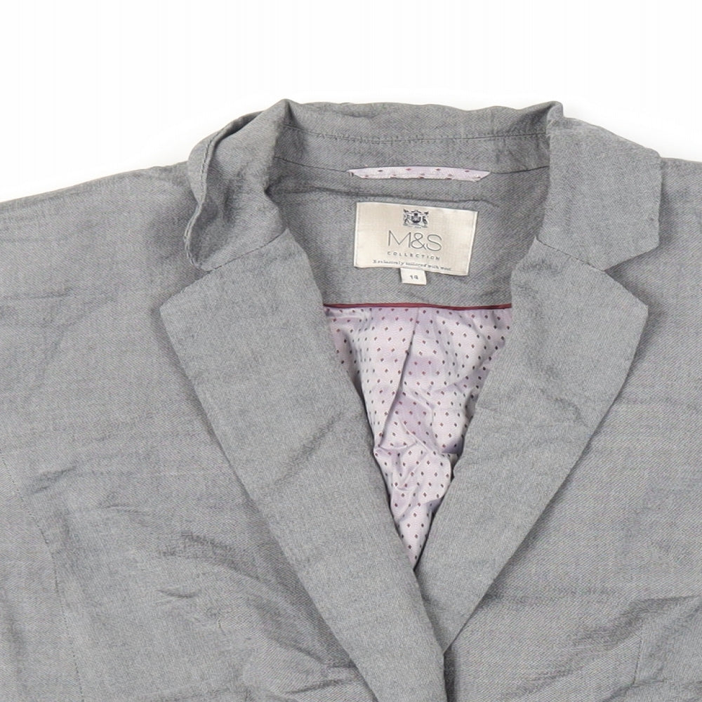 Womens UK Size 14 Marks and Spencer Grey Jacket