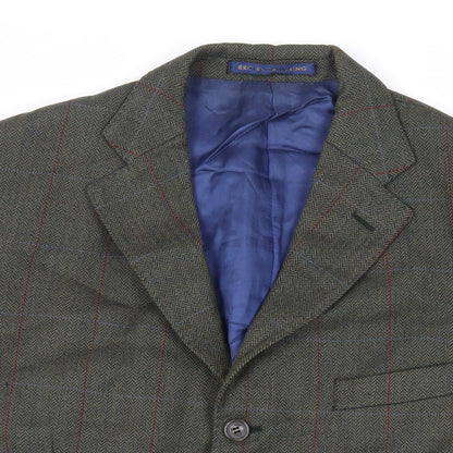 Mens UK Size 40 Marks and Spencer Regular Green Suit Jacket