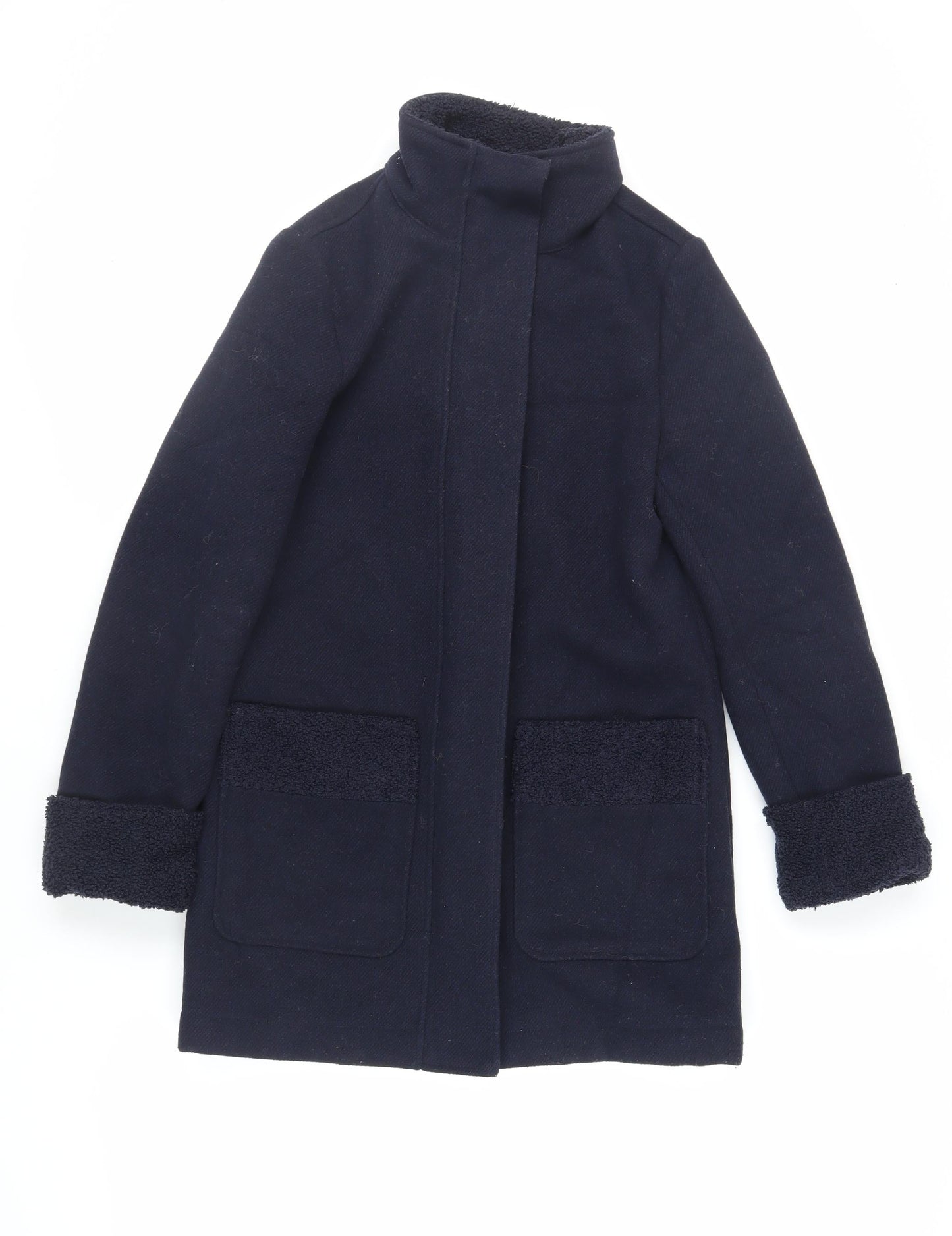 Womens UK Size 6 Marks and Spencer Blue Overcoat