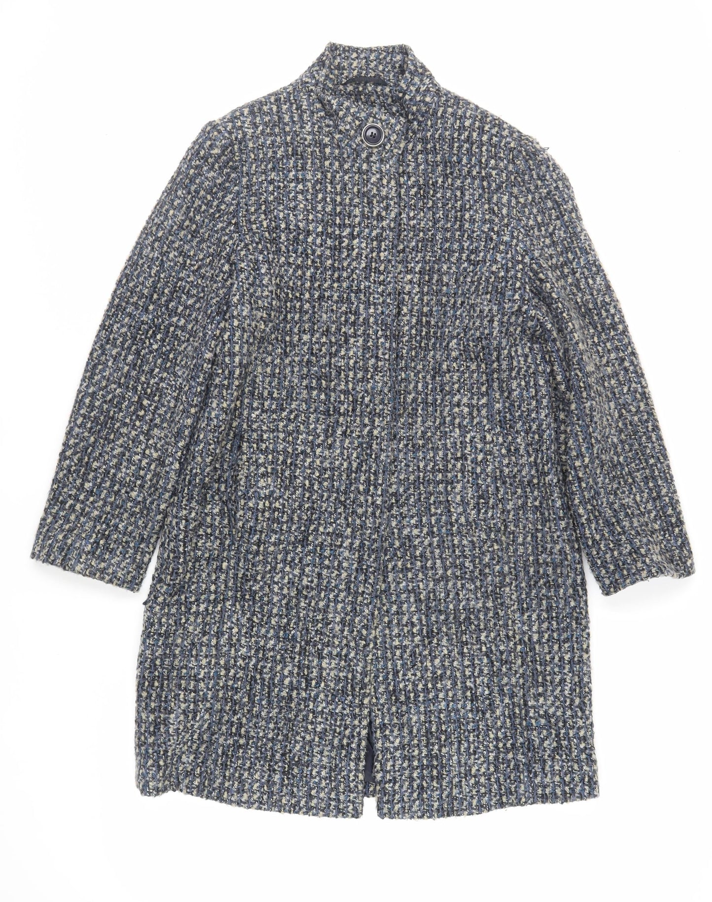 Womens UK Size 10 Marks and Spencer Blue Overcoat