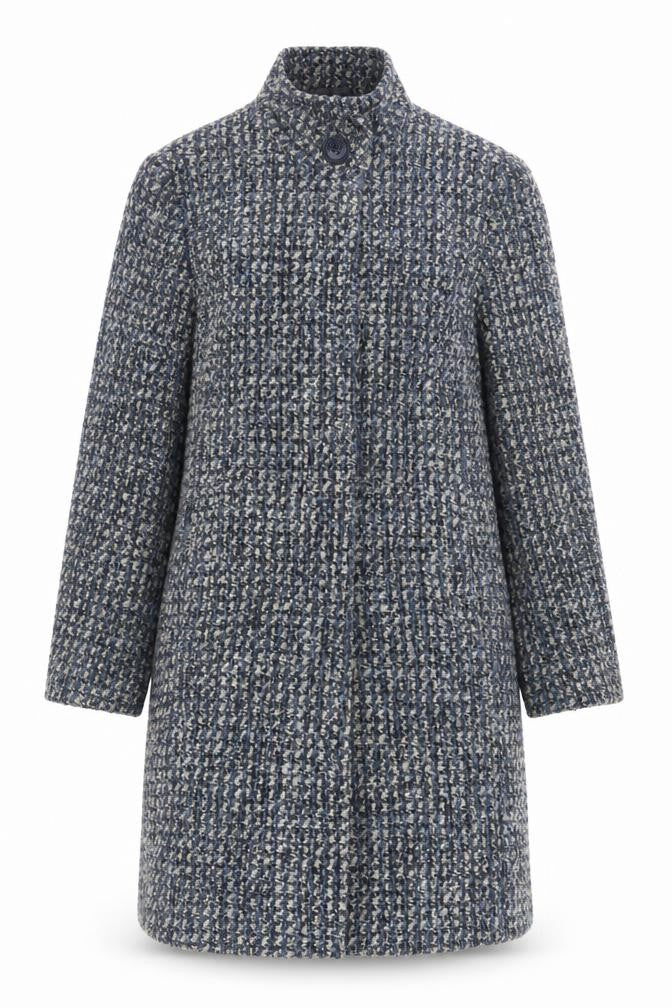 Marks & Spencer Womens Blue Overcoat Coat Size 10 Button