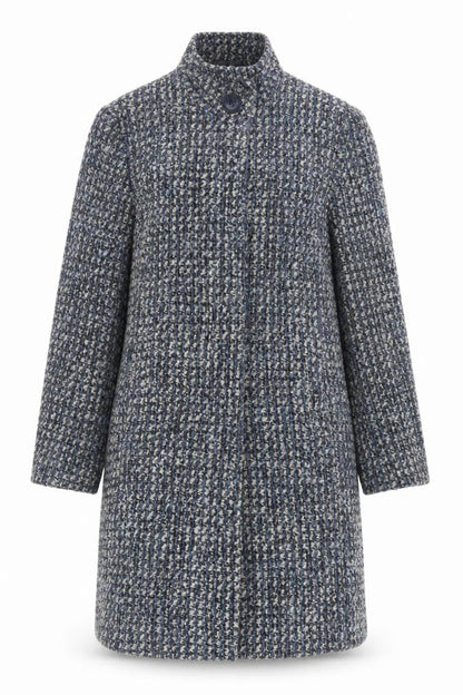 Marks & Spencer Womens Blue Overcoat Coat Size 10 Button